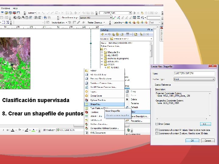 Clasificación supervisada 8. Crear un shapefile de puntos 