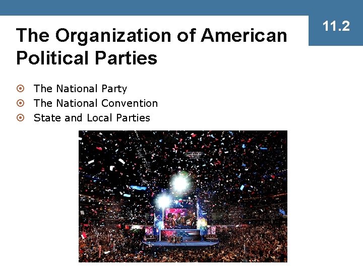 The Organization of American Political Parties ¤ The National Party ¤ The National Convention