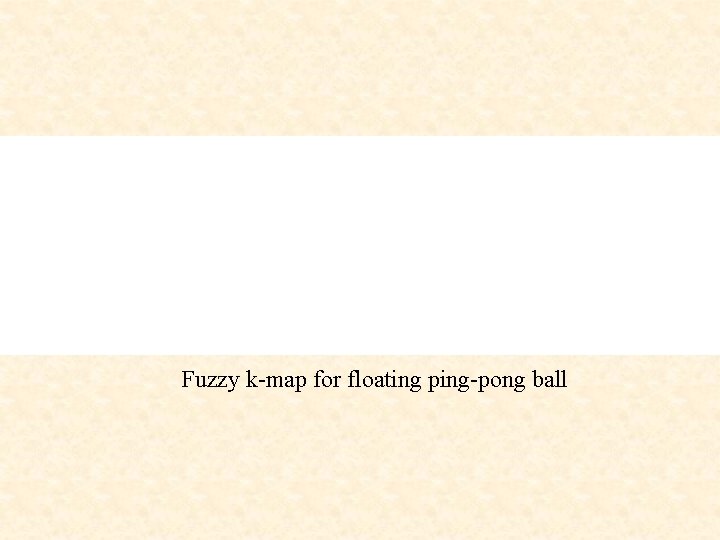 Fuzzy k-map for floating ping-pong ball 