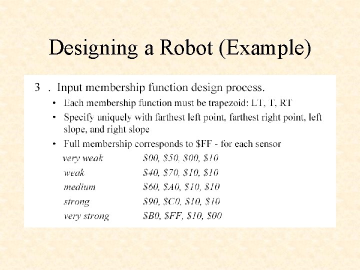 Designing a Robot (Example) 