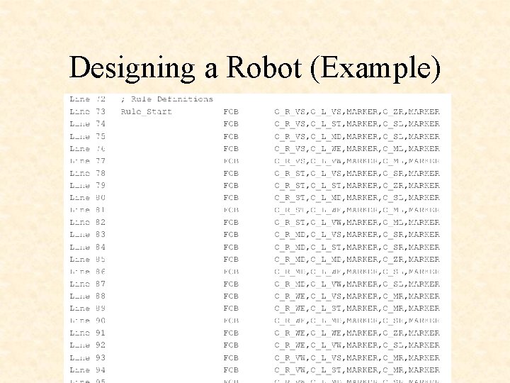 Designing a Robot (Example) 