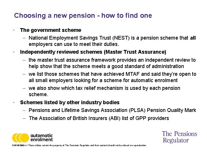 Choosing a new pension - how to find one • • • The government