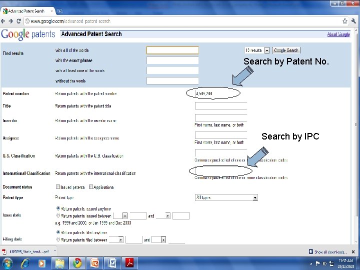 Search by Patent No. Search by IPC 