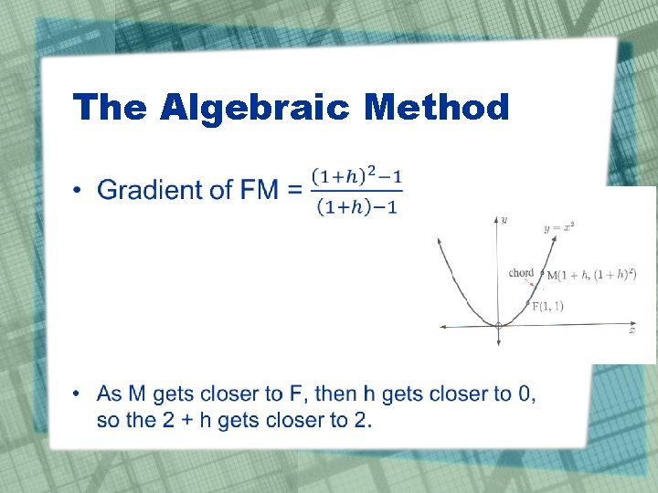 Chapter 20 Differential Calculus 20 A TLW describe