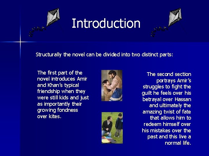 Introduction Structurally the novel can be divided into two distinct parts: The first part