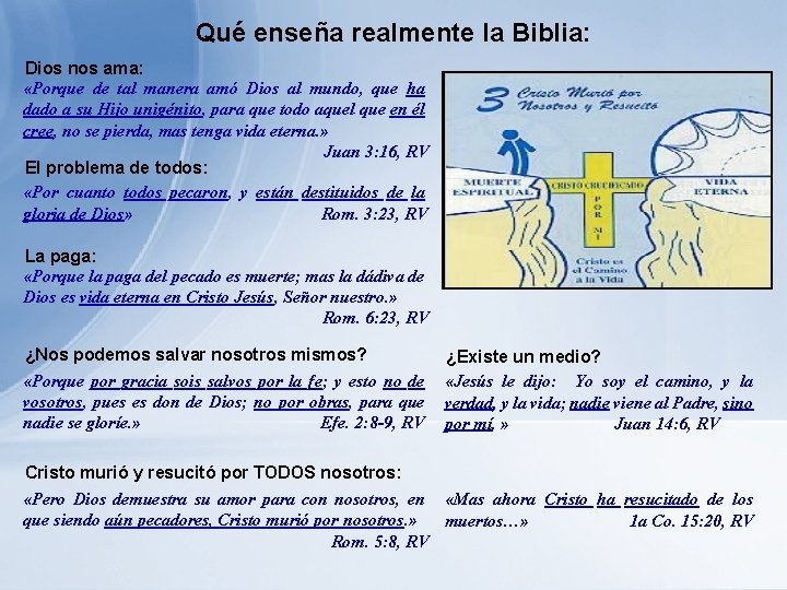 Qué enseña realmente la Biblia: Dios nos ama: «Porque de tal manera amó Dios Qué enseña realmente la Biblia: Dios nos ama: «Porque de tal manera amó Dios