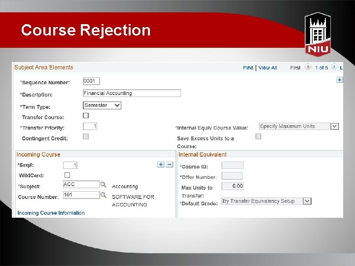 Course Rejection 