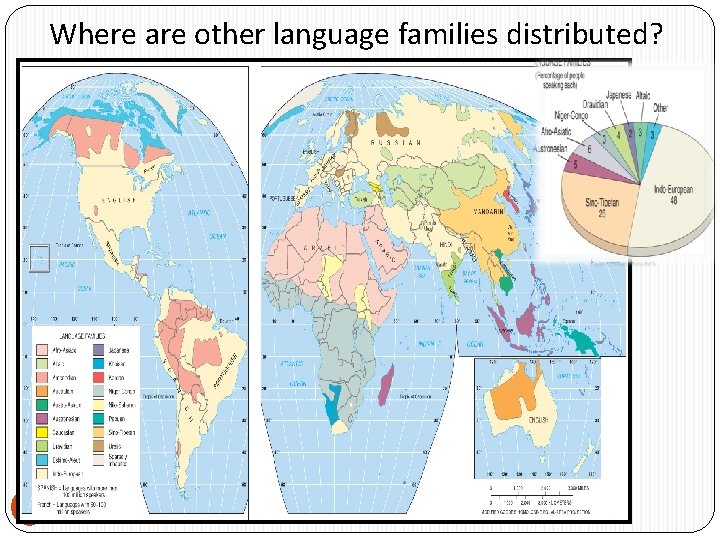 Where are other language families distributed? 31 