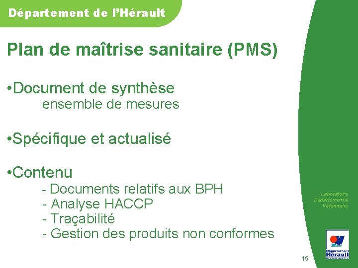 Département de l’Hérault Plan de maîtrise sanitaire (PMS) • Document de synthèse ensemble de