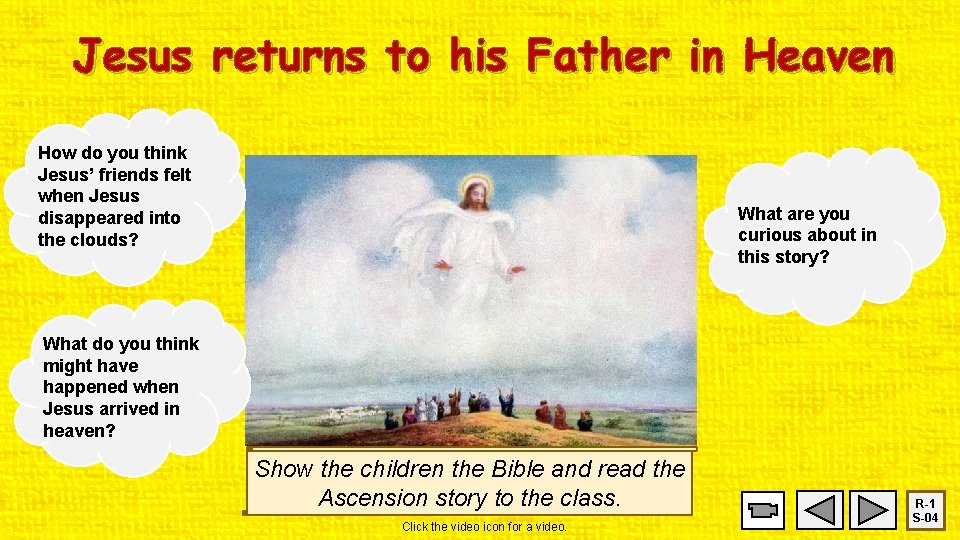 Jesus returns to his Father in Heaven How do you think Jesus’ friends felt