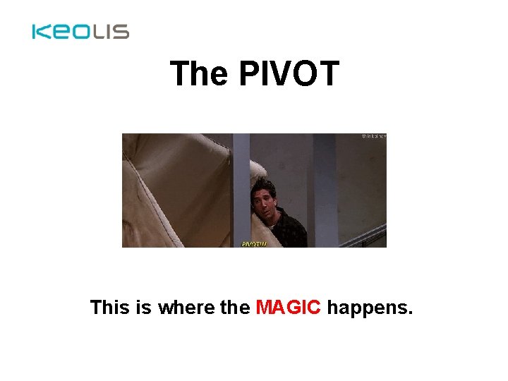 The PIVOT This is where the MAGIC happens. 