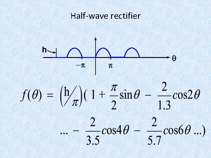 Half-wave rectifier h -p p q Half-wave rectifier h -p p q