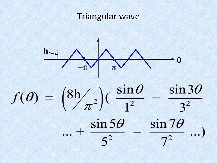 Triangular wave h -p p q Triangular wave h -p p q