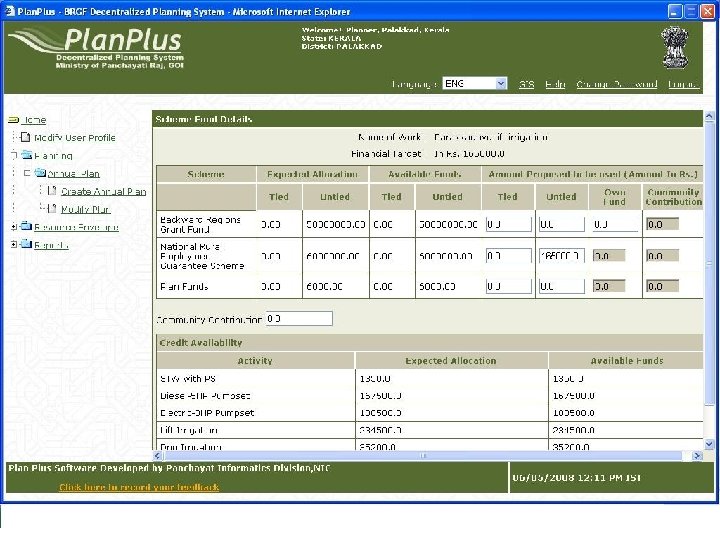 Decentralized Planning System National Informatics Centre 