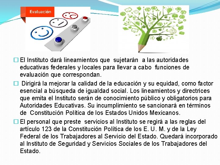 � El Instituto dará lineamientos que sujetarán a las autoridades educativas federales y locales