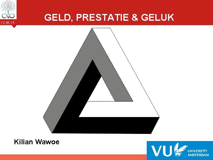 12. 06. 15 GELD, PRESTATIE & GELUK Kilian Wawoe 