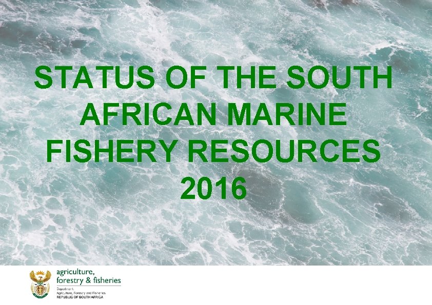 STATUS OF THE SOUTH AFRICAN MARINE FISHERY RESOURCES 2016 