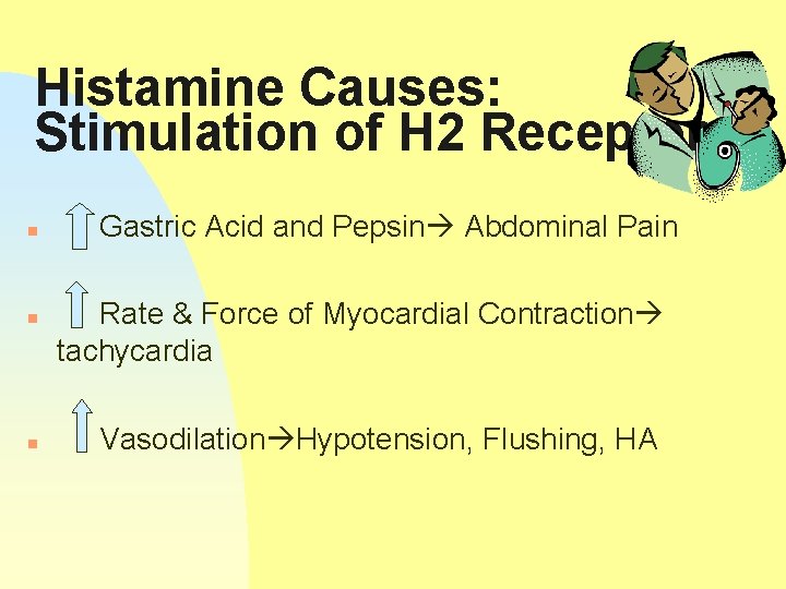 Histamine Causes: Stimulation of H 2 Receptors n n n Gastric Acid and Pepsin