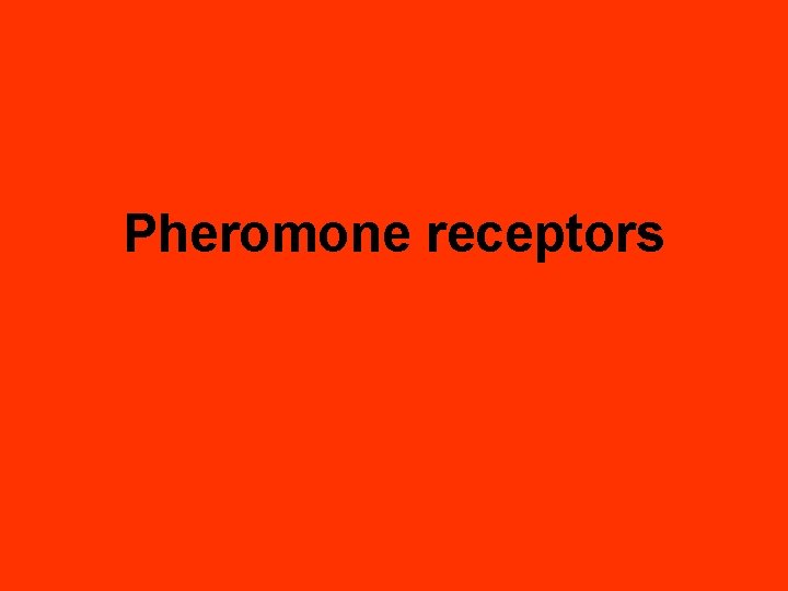 Pheromone receptors 