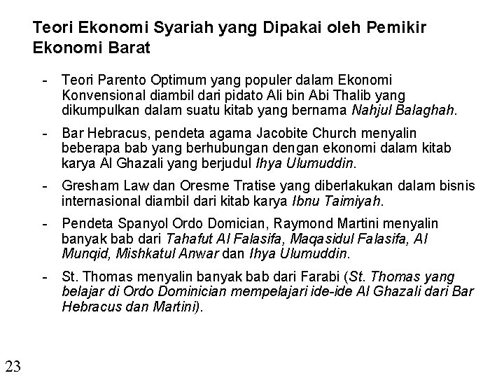 Teori Ekonomi Syariah yang Dipakai oleh Pemikir Ekonomi Barat 23 - Teori Parento Optimum