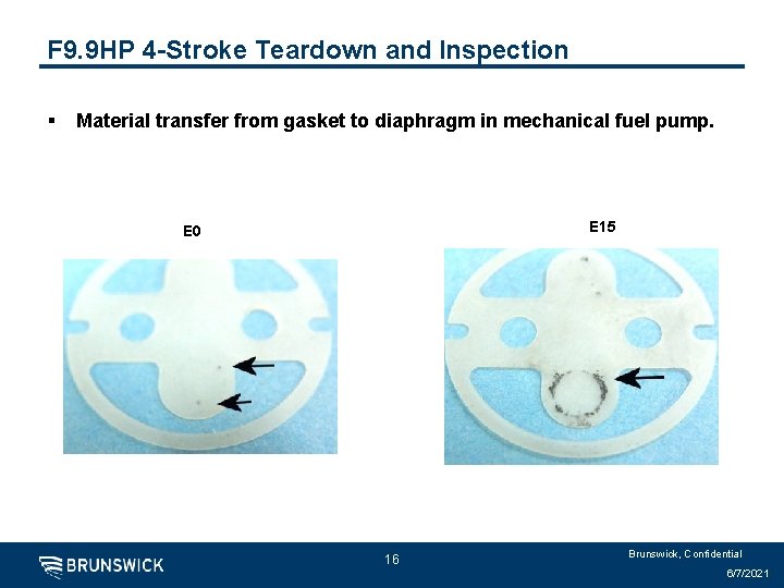 F 9. 9 HP 4 -Stroke Teardown and Inspection § Material transfer from gasket