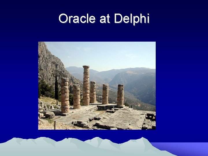 Oracle at Delphi 