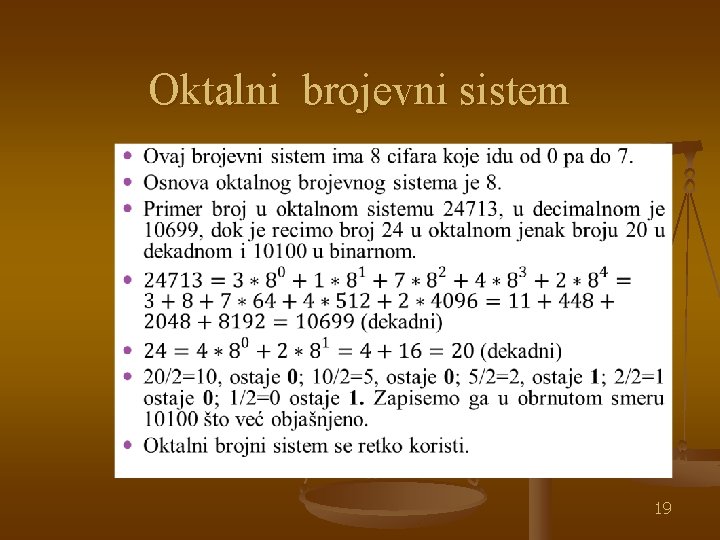 Oktalni brojevni sistem 19 