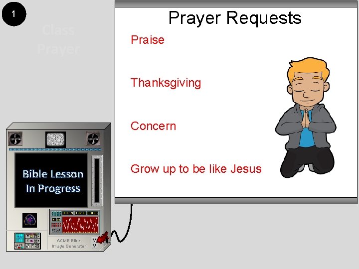 Prayer Requests 1 Class Prayer Praise Thanksgiving Concern Bible Lesson In Progress ACME Bible