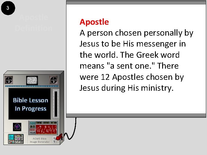 3 Apostle Definition Bible Lesson In Progress ACME Bible Image Generator Apostle A person