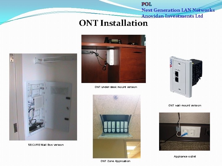 POL Next Generation LAN Networks Anovidan Investments Ltd ONT Installation ONT under-desk mount version