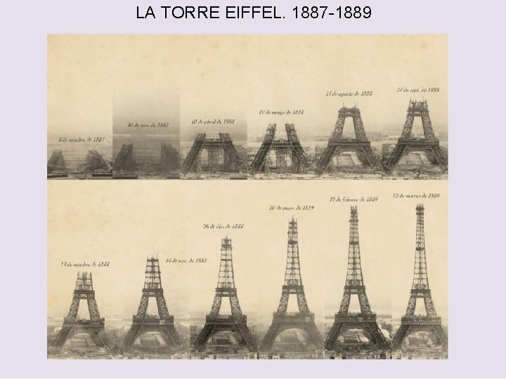 LA TORRE EIFFEL. 1887 -1889 