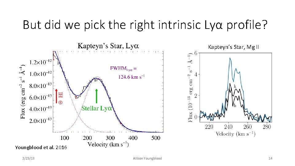 But did we pick the right intrinsic Lyα profile? Kapteyn’s Star, Mg II Youngblood