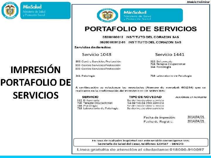 Modelo Preliminar IMPRESIÓN PORTAFOLIO DE SERVICIOS 2014/04/21 