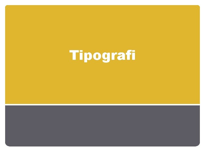 Tipografi 