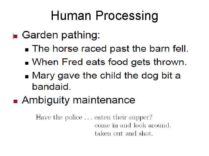 Human Processing 