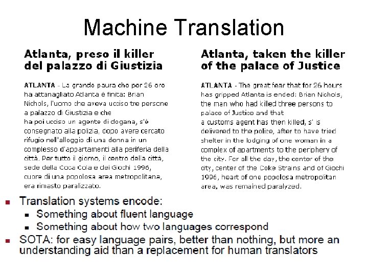 Machine Translation 