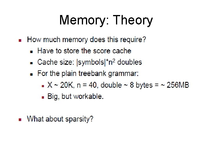 Memory: Theory 