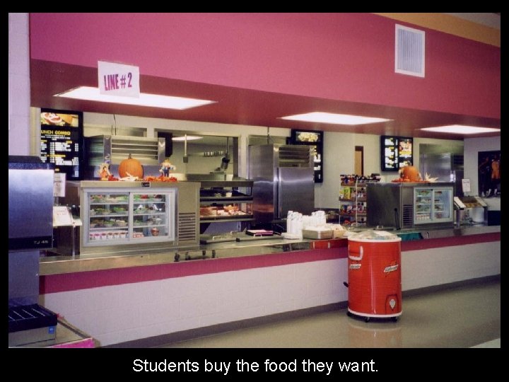 Students buy the food they want. 