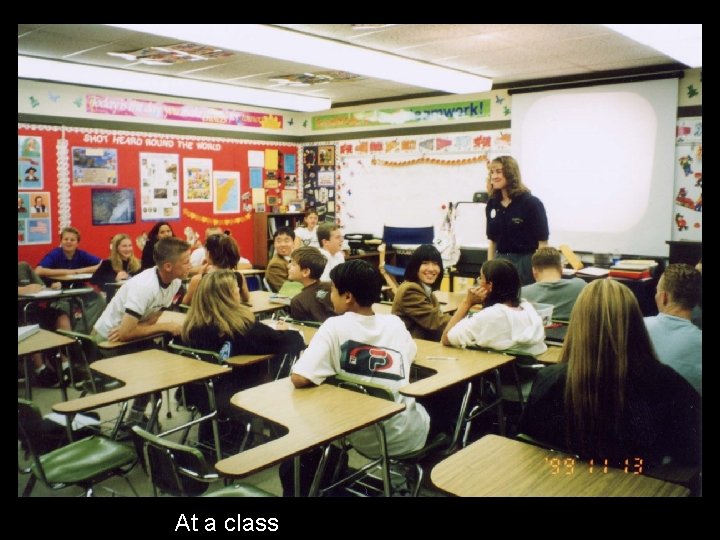 At a class 