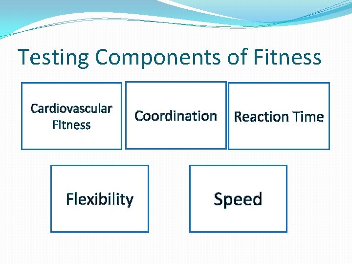 Testing Components of Fitness Cooper 12 Cardiovascular Minute Run Fitness Three Ball Juggle Coordination