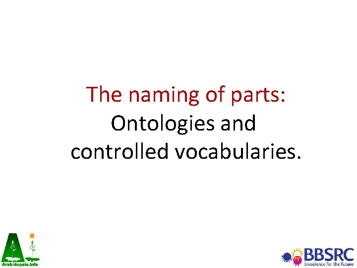 The naming of parts: Ontologies and controlled vocabularies. 