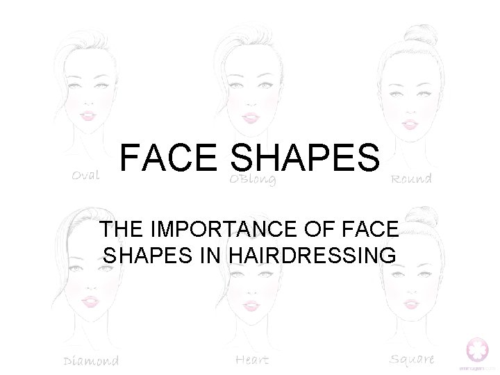 FACE SHAPES THE IMPORTANCE OF FACE SHAPES IN HAIRDRESSING 