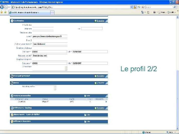 Le profil 2/2 