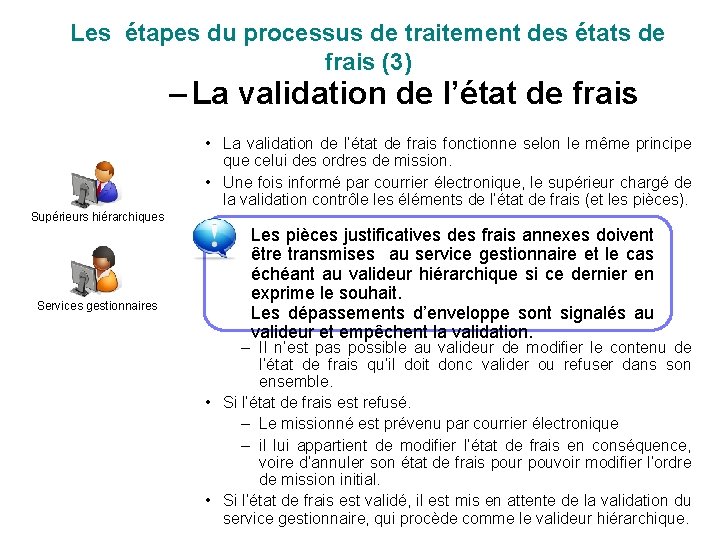 Les étapes du processus de traitement des états de frais (3) – La validation