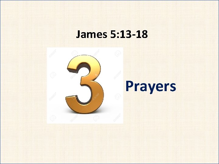 James 5: 13 -18 Tp Prayers 