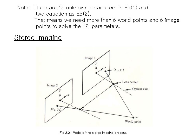 Note : There are 12 unknown parameters in Eq(1) and two equation as Eq(2).