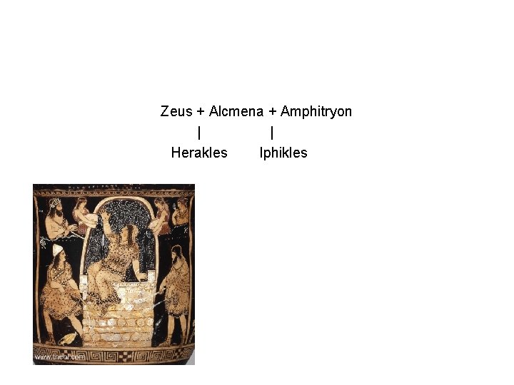 Zeus + Alcmena + Amphitryon | | Herakles Iphikles 