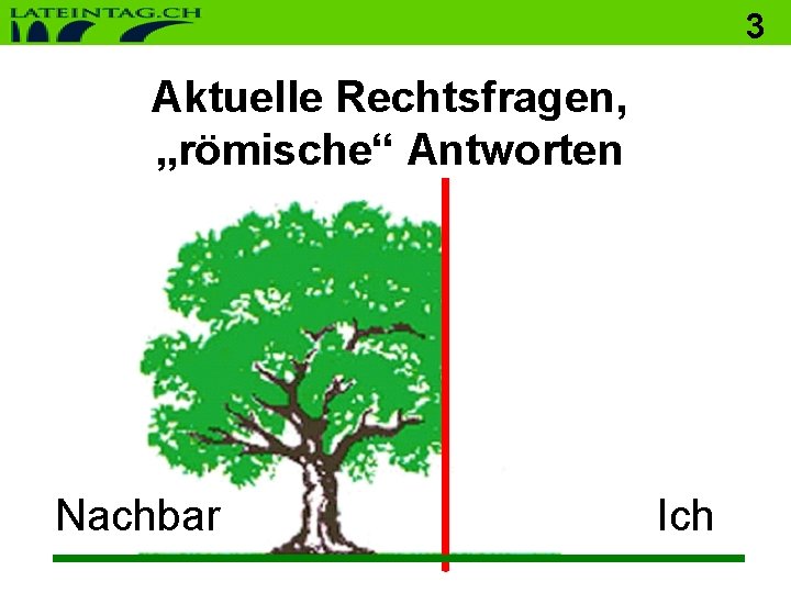 3 Aktuelle Rechtsfragen, „römische“ Antworten Nachbar Ich 