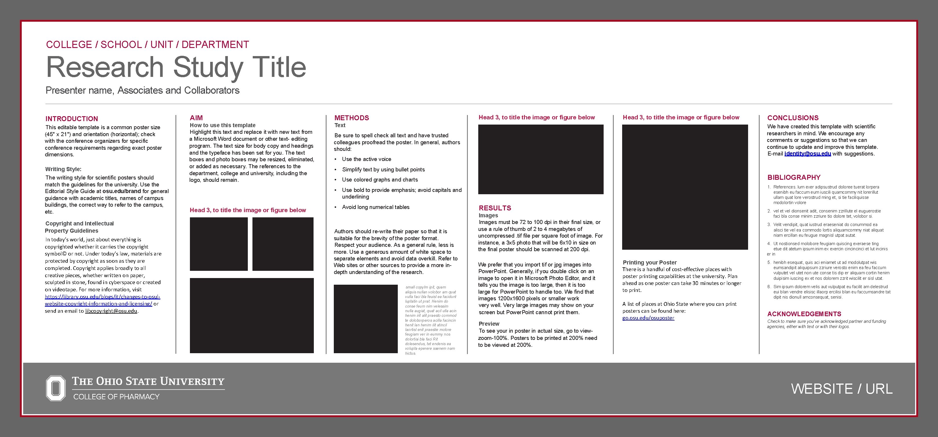 COLLEGE / SCHOOL / UNIT / DEPARTMENT Research Study Title Presenter name, Associates and