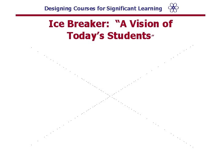 Designing Courses for Significant Learning Ice Breaker: “A Vision of Today’s Students” 